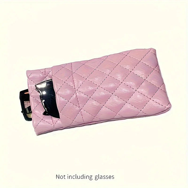 Portable PU Leather Sunglasses Case Soft Eyeglasses Pouch EasytoUse Squeeze Case For Protection 7
