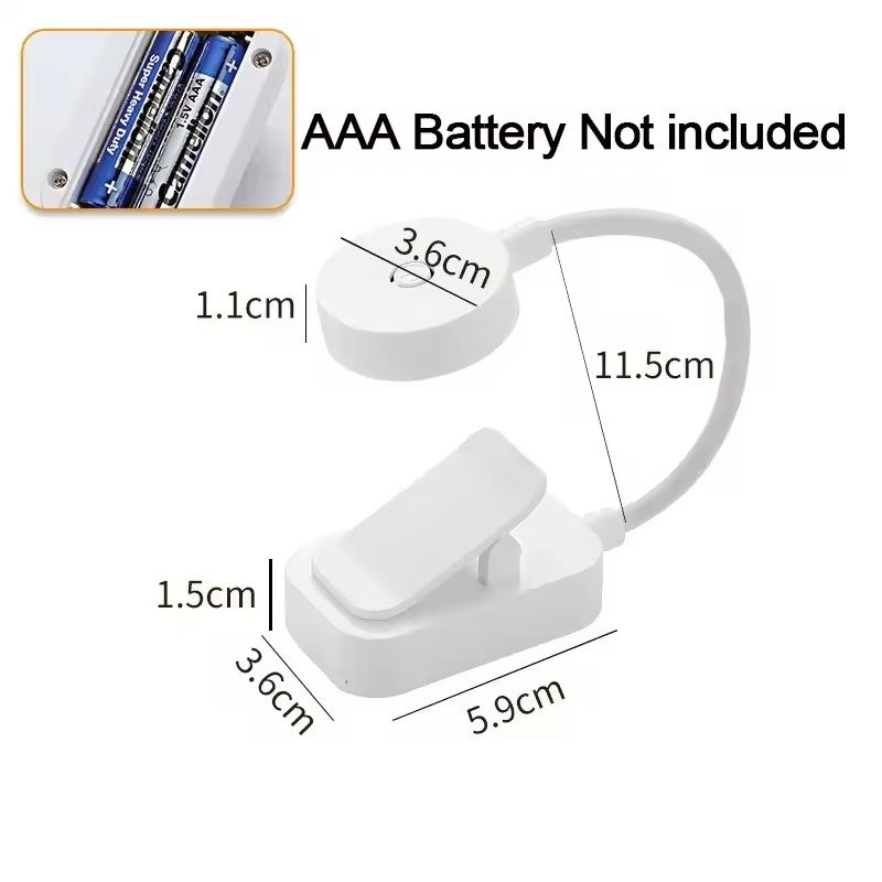 Portable LED Book Lamp Clip On Reading Light with 3 Color Modes, Eye Protection for Bedroom/Study/Bedside