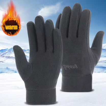 Winter Gloves for Men, Thicken Thermal Fleece Full Finger, Windproof Cold Resistance Skiing Cycling Mittens