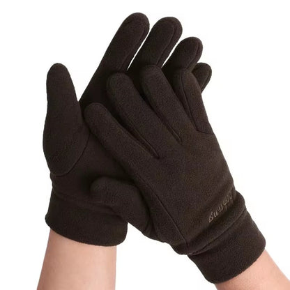 Winter Gloves For Men Thicken Thermal Fleece Full Finger Windproof Cold Resistance Skiing Cycling M 3