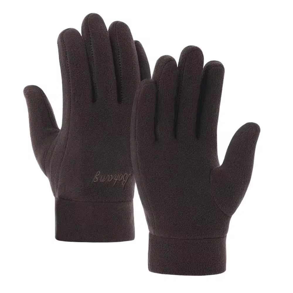 Winter Gloves For Men Thicken Thermal Fleece Full Finger Windproof Cold Resistance Skiing Cycling M 6