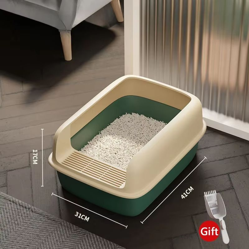 Small Cat Litter Tray Bedpan Anti Splash Kitten Toilet Box 2