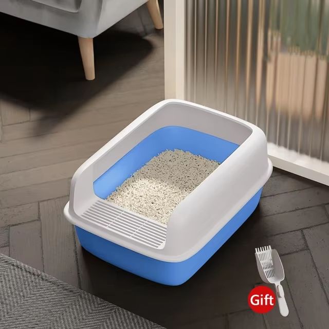 Small Cat Litter Tray Bedpan Anti Splash Kitten Toilet Box 7