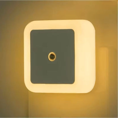 Mini LED Night Light EUUSUK Plug Square Shape Sensor Lamp For Kids Room Bedroom Bedside  Corridor 1