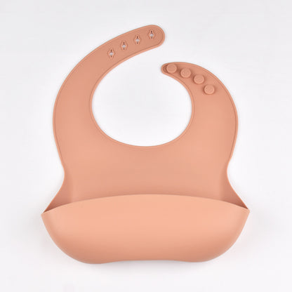 Adjustable Baby Silicone Tray Bib Waterproof Soft Feeding Bib For Newborns 5