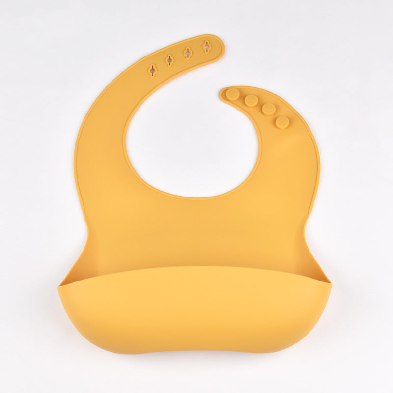 Adjustable Baby Silicone Tray Bib Waterproof Soft Feeding Bib For Newborns 9