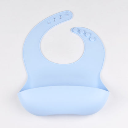 Adjustable Baby Silicone Tray Bib Waterproof Soft Feeding Bib For Newborns 12