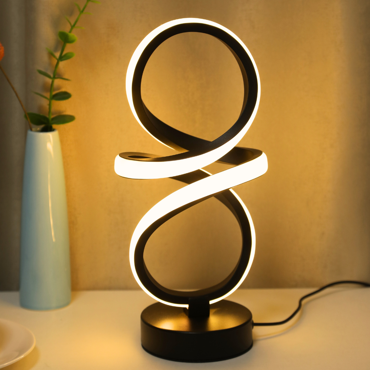 Adjustable Spiral LED Table Lamp USB Powered Ideal For Bedrooms Offices Study Rooms Creative Lighti 1