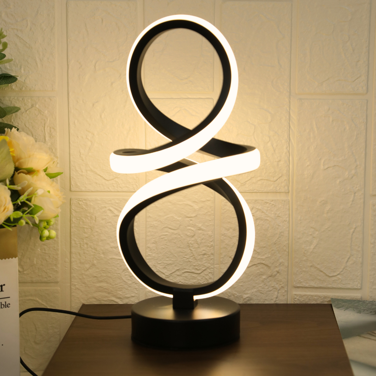 Adjustable Spiral LED Table Lamp USB Powered Ideal For Bedrooms Offices Study Rooms Creative Lighti 2