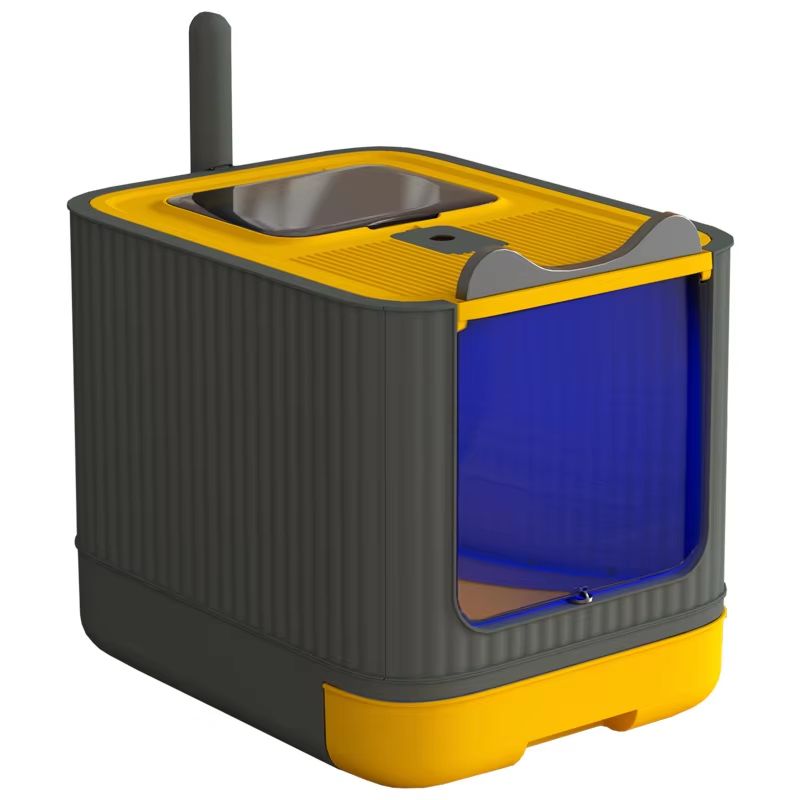 Pet UV Lights Top Drawer Litter Pan Fully Enclosed With Inout Door Control Disinfecting And Deodori 11