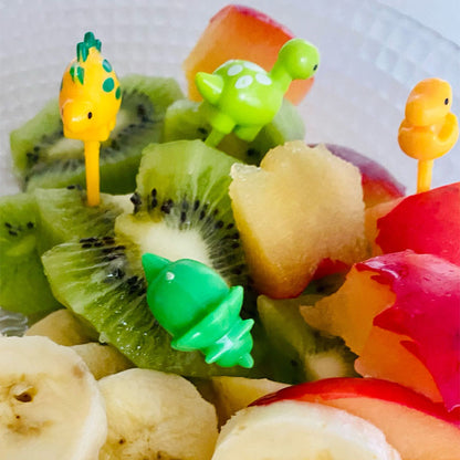 Mini Cartoon Animal Fork Food Grade Plastic Toothpicks Kids Bento Party Decoration 2