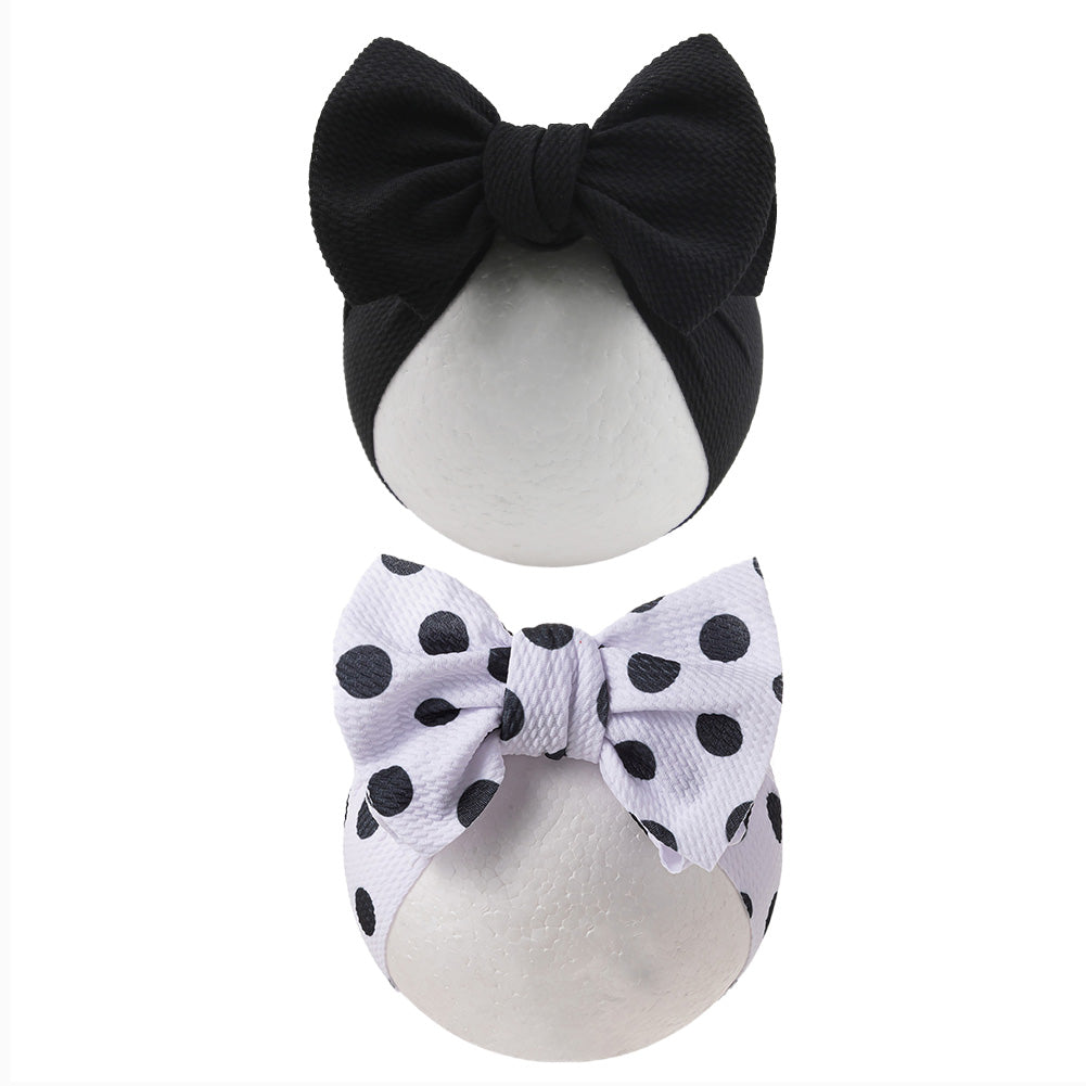 Baby Leopard Flower Print Headbands Rainbow Dot Turban Headwraps Infant Boys And Girls Hairbands Ki 7