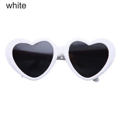 Candy Color Frame Doll Glasses, Cute Heart Sunglasses, Dress Up Eyewear for Dolls
