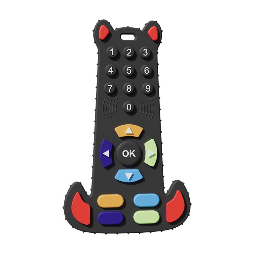 Sensory Educational Baby Silicone Teether Remote Control Shape Kids Gum Relief 4