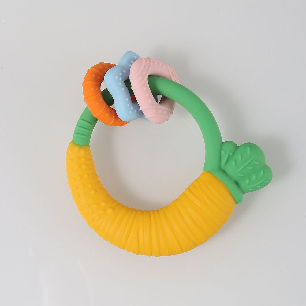 BPAFree Silicone Carrot Teether Safe Chewing Toy For Infants Teething Relief 6