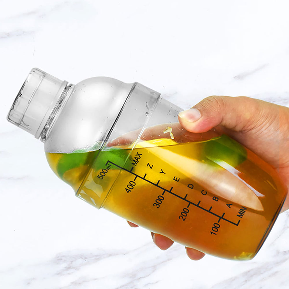 Martini Hand Shaker, Plastic Cocktail Shaker Cup with Scales, Milk Tea Wine Drink Mixer