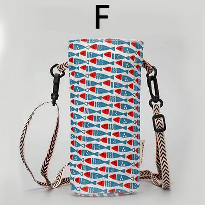 Insulated Crossbody Water Bottle Carrier Portable Bag Holder For Travel  Sports 7
