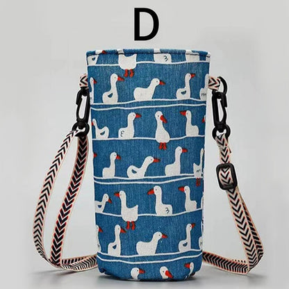 Insulated Crossbody Water Bottle Carrier Portable Bag Holder For Travel  Sports 8