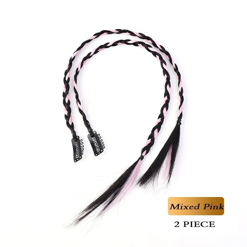 Synthetic Braid Ponytail Hairpiece With Strong Clip 2 Piece Set 9