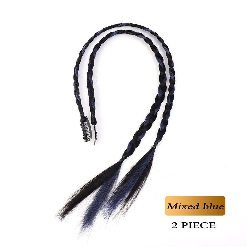 Synthetic Braid Ponytail Hairpiece With Strong Clip 2 Piece Set 10