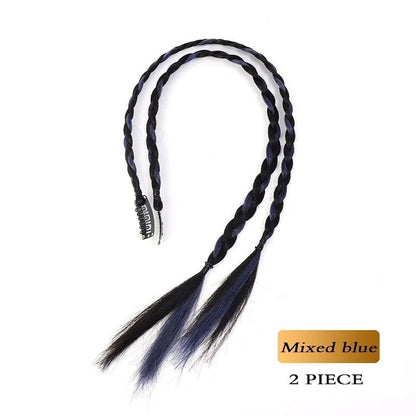 Synthetic Braid Ponytail Hairpiece With Strong Clip 2 Piece Set 10