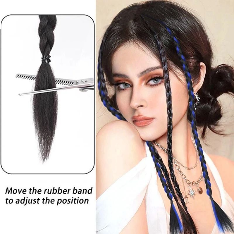 Synthetic Braid Ponytail Hairpiece With Strong Clip 2 Piece Set 5