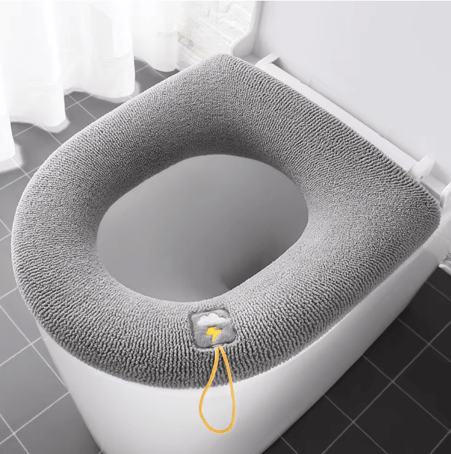 Warm Comfort Toilet Seat Cushion Pumpkin Pattern