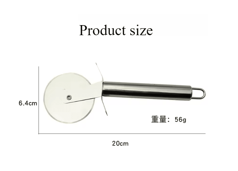 Stainless Steel Kitchen Pizza Cutter Wheel And Server 3