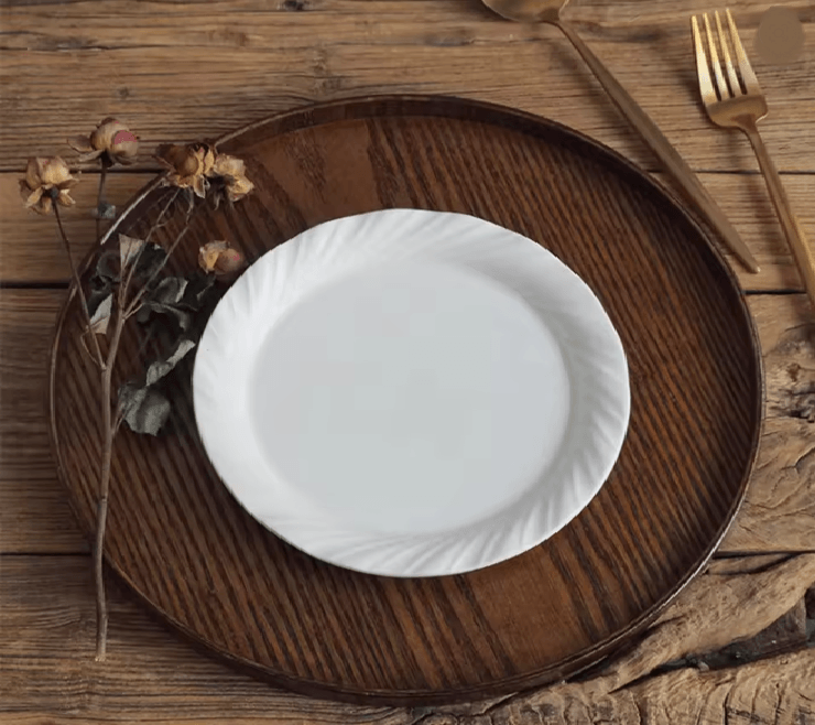 Round Wooden Serving Tray For Home And Kitchen 2