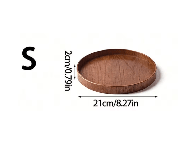 Round Wooden Serving Tray For Home And Kitchen 3
