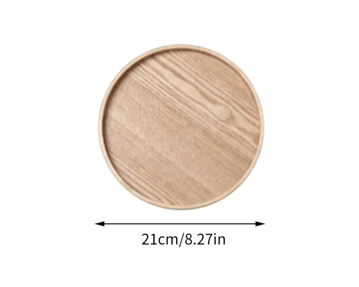 Round Wooden Serving Tray For Home And Kitchen 4