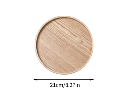 Round Wooden Serving Tray For Home And Kitchen 4