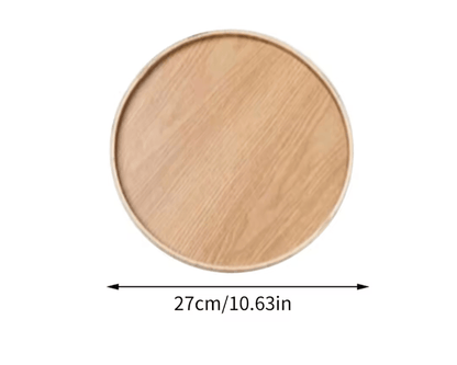 Round Wooden Serving Tray For Home And Kitchen 5