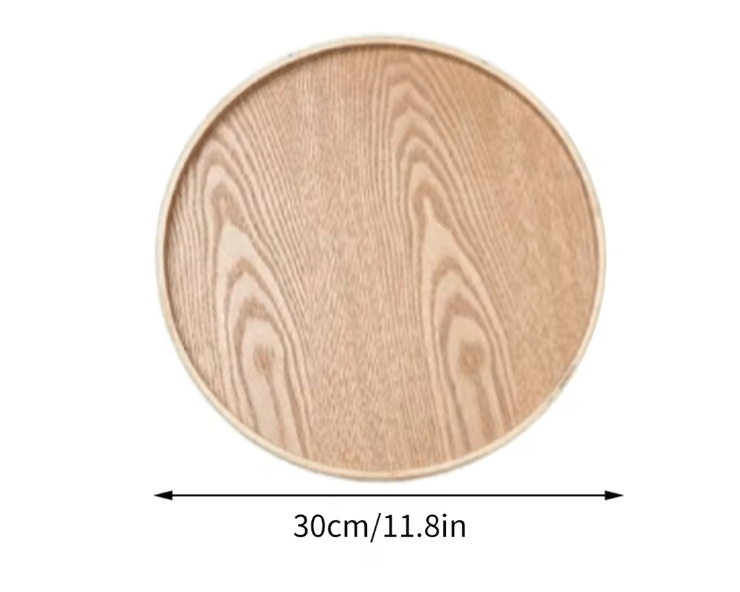 Round Wooden Serving Tray For Home And Kitchen 6