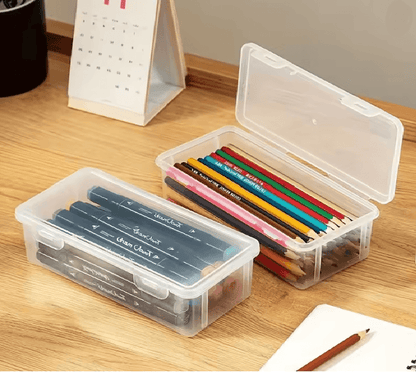 Clear Plastic Storage Box With Hinged Lid 1