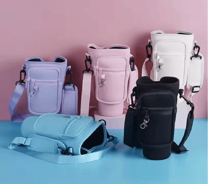 Neoprene Water Bottle Carrier Bag With Shoulder Strap 2