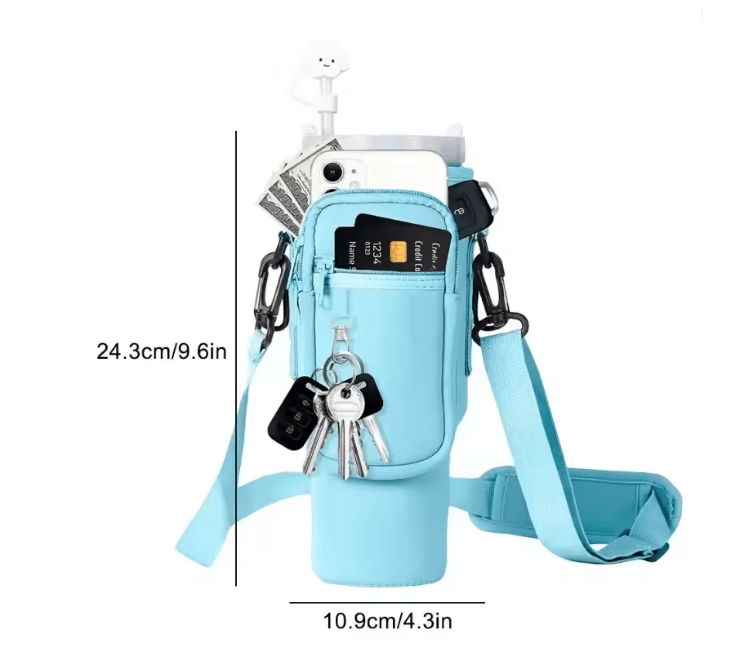 Neoprene Water Bottle Carrier Bag With Shoulder Strap 3