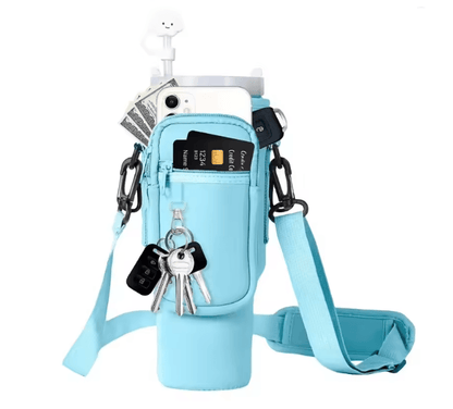 Neoprene Water Bottle Carrier Bag With Shoulder Strap 7
