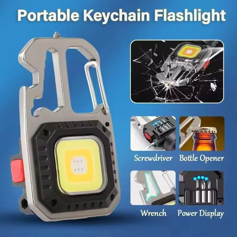 HeroLight Rechargeable Keychain Flashlight Multifunction COB  13 Pack 4