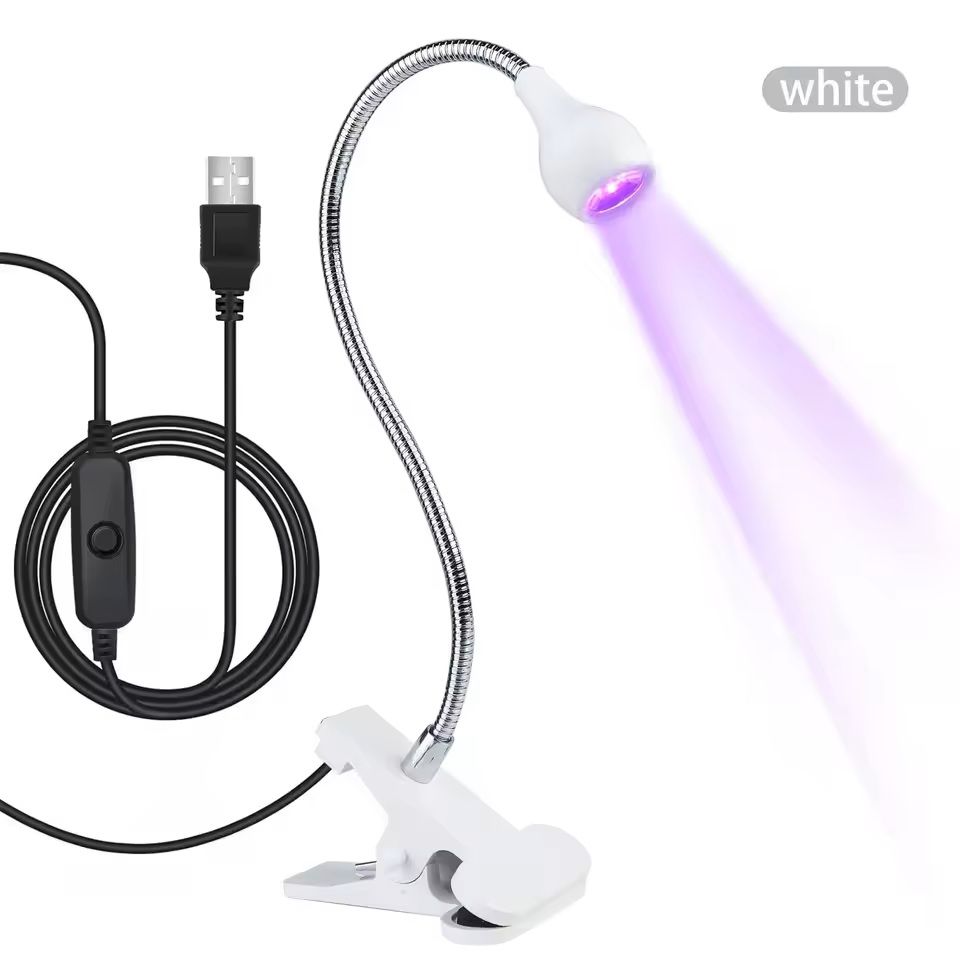 Portable LED UV Curing Lamp Mini Nail Lamp Dryer For Gel Polish ClipOn USB Home  Salon Tool 2