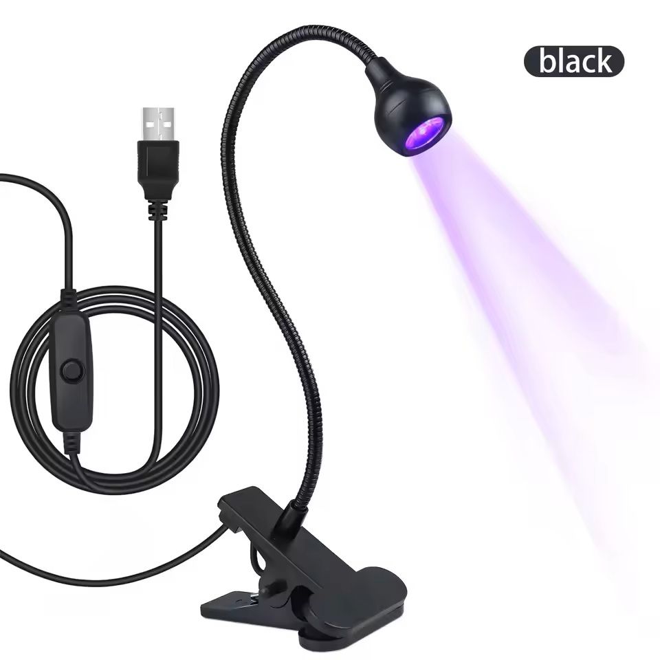Portable LED UV Curing Lamp Mini Nail Lamp Dryer For Gel Polish ClipOn USB Home  Salon Tool 3