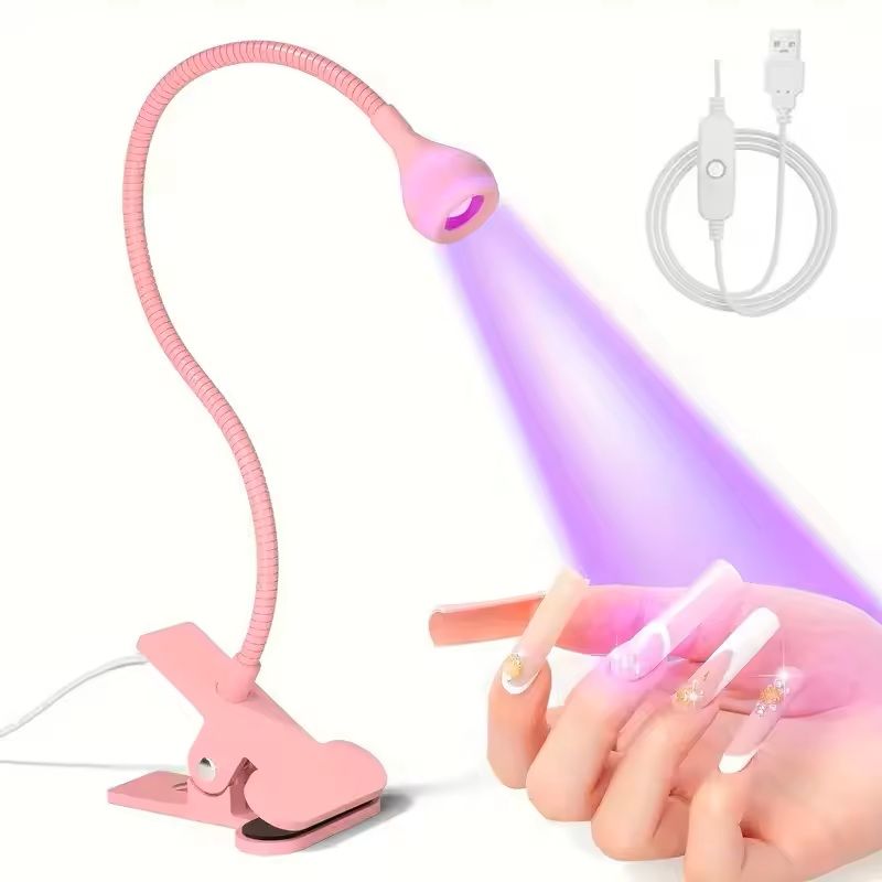 Portable LED UV Curing Lamp Mini Nail Lamp Dryer For Gel Polish ClipOn USB Home  Salon Tool 5