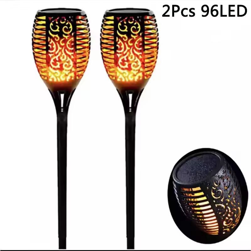 Solar Flame 96LED Outdoor Torch Lights Solar Flickering Torch Pathway Yard 5