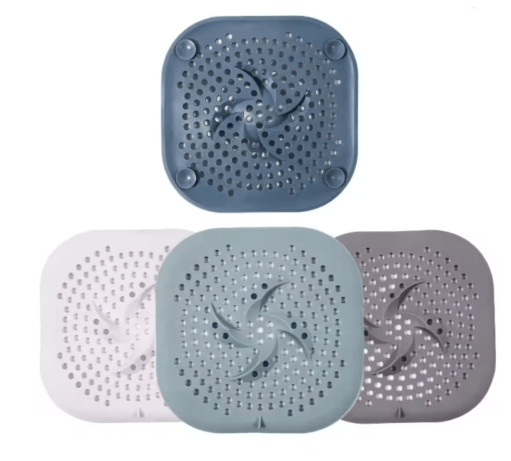 Silicone Shower Drain Hair Catcher with Suction Cup