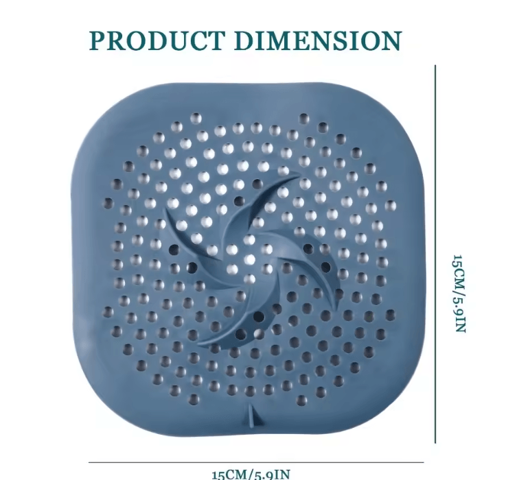 Silicone Shower Drain Hair Catcher With Suction Cup 1