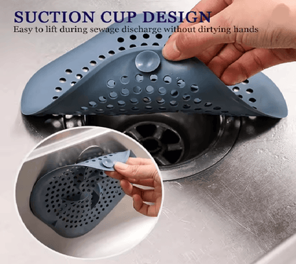 Silicone Shower Drain Hair Catcher With Suction Cup 2