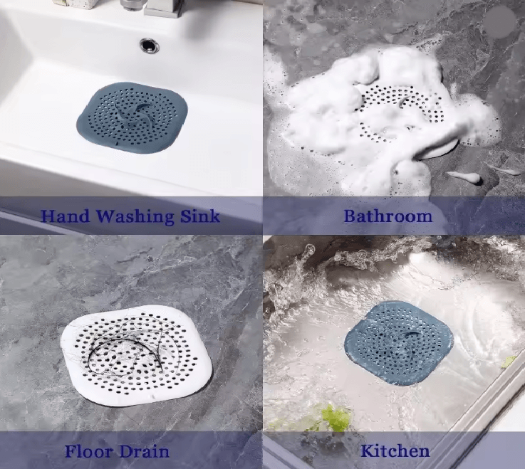 Silicone Shower Drain Hair Catcher With Suction Cup 3