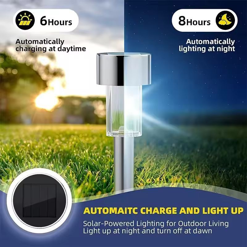 LuminaGlow 10Pack Solar Outdoor Lanterns  Waterproof Garden Landscape Lighting Set 1