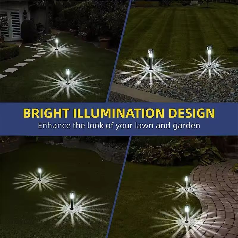 LuminaGlow 10Pack Solar Outdoor Lanterns  Waterproof Garden Landscape Lighting Set 2