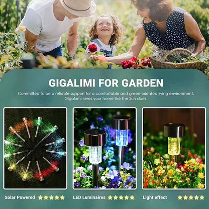 LuminaGlow 10Pack Solar Outdoor Lanterns  Waterproof Garden Landscape Lighting Set 4